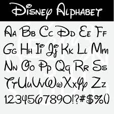 Disney Alphabet Disney Svg Eps Png Dxf Disney Font Silhouette Cricut Disney Alphabet Lettering Lettering Alphabet