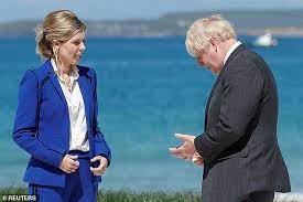 Carrie symonds (aka 'princess nut nuts,' 'carrie antoinette' and 'costly carrie' ) is famous simply for being boris johnson's latest baby mama, but now she's well and. Carrie Johnson Dons A Cobalt Blue Go Well With On The G7 Summit In Cornwall