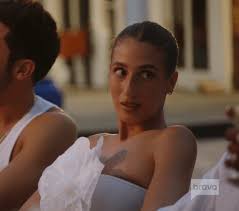 Amanda Batula's Blue Cropped Sweatshirt and Shorts