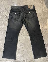 True Religion Jeans Ricky Mens Black Corduroy Pants Size 38/29