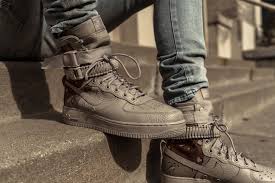 Nike Sf Air Force 1 High On Feet Black Nike Special Field Air Force 1 Desert Camo Boots Outfit Men Sneakers Men Fashion Nike Sf Af1
