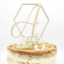 Korea design cake art association. Cake Topper Monogramm Hexagon Personalisiert Nillie