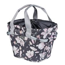 Basil Magnolia Carry All Front Basket Kf Bicycle Basket Dark Blue Bicycle Basket Stylish Bicycle Magnolia