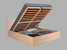 lit coffre elphege 140x190cm chene blanchi photo 3 lit coffre idees de lit amenagement petite chambre