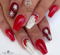 Model Unghii Rosii Craciun Unas Navidad Unas Acrilicas Navidenas Unas De Gel Para Navidad