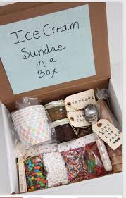 Ice Cream Sundae In A Box Gift Idea Smashed Peas Carrots Homemade Christmas Gifts Homemade Gifts Gifts