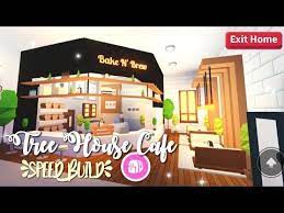 Showing how you can get rich quick and make thousands of bucks in 1 hour! Tree House Cafe Part 1 Speed Build Roblox Adopt Me Youtube Cafe House Tree House Cool House Designs