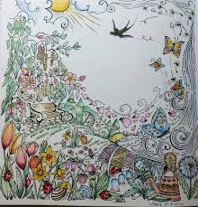 Spring By Rita Berman German Coloring Book Colored By Me On 4 11 17 Inkt