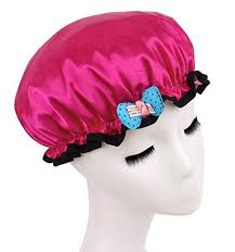 Fashion Design Stylish High Quality Reusable Shower Cap With Beautiful Pattern And Color For Child Hotpink Kids Shower Cap Shower Cap Shower Hat