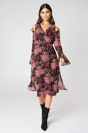 Tie Sleeve Caftan Dress Brown Pink Flowers Women Dress Online Caftan Dress Dresses Online Australia