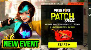Come join this event with friends all over the world now! New Event Patch Quiz All Question Answer Free Fire Prg Gamers Youtube