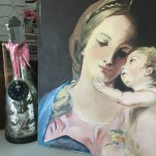 Vintage Glass Framed Mini Repro Samuel Schiff