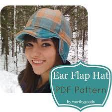 Ear Flap Hat Pdf Sewing Pattern Warm Winter Style By Worthygoods 12 50 Hat Patterns To Sew Ear Flap Hats Flap Hat
