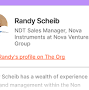Profile Picture of Randy Scheib - NDT Sales Manager, Nova Instruments at Nova Ventures ... (@theorg.com) on Google