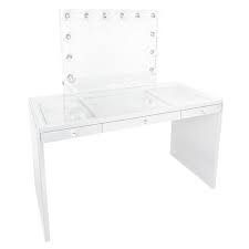 Glass top base makes your everyday gadget visible at the time of makeup. Slaystation Vanity Collection Impressions Vanity Co