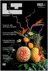 Frutart Dvd Fruit Carving Course Vegetables Carving And Garnish For Fairs And Decoration Classes Lessons Teaching Vegetable Carving Fruit Carving Fruit