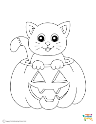 Free Halloween Cat Coloring Pages - Happy Toddler Playtime