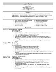 How to make a resume for first job. Assistant Retail Manager Resume Examples Free To Try Today Myperfectresume
