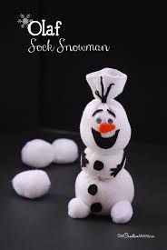 olaf sock snowman tutorial onecreativemommy com