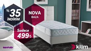 Nova baza demonte özellige sahip başlıklar kullanılmaktadır. Kilim Nova Baza Tek Kithilik Kilim