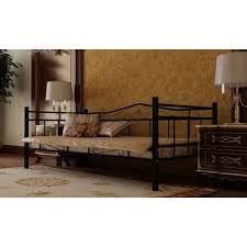 Vidaxl Tagesbett Einzelbett 90x200 Metallbett Bettgestell Metall Bett Sofa Mobel Wohnen Mobel Betten Wasserb Bett Ideen Schwarze Wohnzimmer Einzelbett