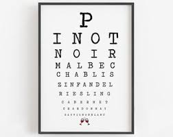 wine eye chart etsy