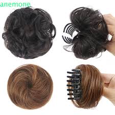 The hair donut will also help keep your bun in place. Anemone Women Lady Wig Curly Claw Hair Bun Hairpiece Synthetic Hair Natural Black Brown Messy Chignon Donut Roller Bun Clip On Hair Bun Short Hair Extensions Multicolor Shopee Singapore