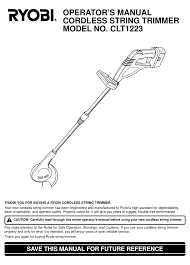 2 step ladders, a patio security bar, and an area rug. Ryobi Clt1223 Operator S Manual Pdf Download Manualslib