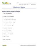 Learn about quality adjective with free interactive flashcards. Adjectives Of Quality Worksheet Turtle Diary