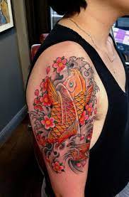 Koi Tattoo By Luke Wessman Ny Ink Aka Wooster Social Nyc Tattoos Celebrity Tattoos Body Art Tattoos
