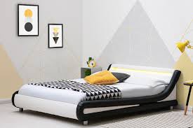 Choose from contactless same day delivery, drive up and more. Barcelona Black White Faux Leather Led Bed Frame Single Double King Sizes Crazypricebeds Com