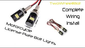 How To Install License Plate Bolt Lights Youtube