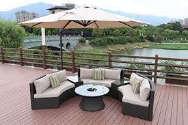 Half moon outdoor sofa are made of top quality materials. Direct Wicker Patio Half Moon Rattan Lounge Furniture With 6 Piece Modular Set Black See This Great Product Outdoor Sofa Sets Wicker Patio Furniture Patio