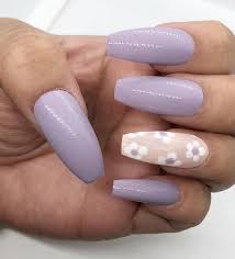 Beauty salon in são paulo, brazil. Arabelle Press On Nails Lilac Purple Flower Nail Art Lilac Nails Flower Nails Acrylic Nail Designs