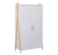 CHILDRENS' WARDROBE PASCHAL HM2494.03 WHITE MELAMINE-PINE ...