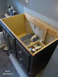 An important step in learning how to install a bathroom vanity is understanding how to install bathroom vanity plumbing. How To Remove A Countertop From A Vanity Decor Adventures Replacing Countertops Bathroom Vanity Tops Diy Bathroom Vanity