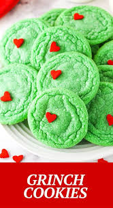 Grinch Cookies Recipe Easy Sugar Cookies Chewy Sugar Cookies Sugar Cookies