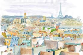 Résultat de recherche d'images pour "paris toits aquarelle"