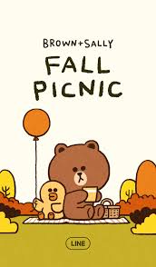  Brown Friends Picnic Line Wallpaper Line Friends Hug Illustration Friends Wallpaper