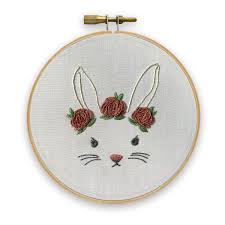 If you're new to embroidery it can be hard to know where to start. Rose Flowers Bunny Hand Embroidery Pattern