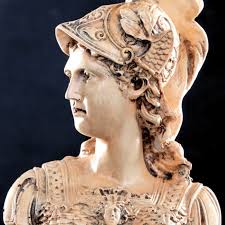 Estatua decorativa del busto de Atenea de la mitología griega antigua,  escultura romana de Minerva de estilo vintage, escritorio de hogar y  oficina o regalo de decoración de estantería