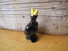 Black Bird With Red Spot On Chest Vintage Black Bird Pie Vent Blackbird Pie Funnel Pie Steam Vent Black Bird Vintage Bakeware Vintage