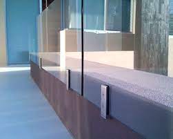 Two Piece Side Mount Frameless Windscreen Clamp Glass Railing Glass Railing Deck Glass Handrail
