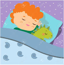 Bedtime stories have many advantages, for parents/adults and children alike. Cute Boy Sleeping With Dino Toy Cartoon Kid In Bed Having Sweet Royalty Free Cliparts Vectors And Stock Illustration Image 126636742