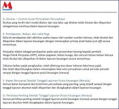 Format contoh surat resmi laporan keuangan yang baik dan benar 2019. Contoh Surat Pernyataan Perusahaan Indonesia Dan Inggris Surat Keuangan Laporan Keuangan