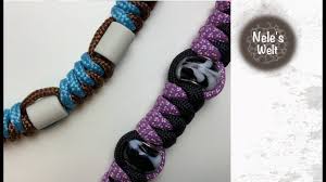 Chic kohle grau kletterseil kragen mit pfirsich rosa schnur gepeitscht. Paracord Armband Schmuckband Fur Anfanger Mitem Keramik Oder Perlen Diy Anleitung By Nelec Youtube