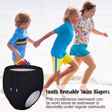 Glitopper 2 Pcs Youth Special Needs Reusable Swim Diaper Child Leakproof  Waterproof Swimwear for Incontinence Swim Diaper Cover for Summer Swimmers  Unisex, 8-10 Years, Black : Amazon.sg: Baby Products
