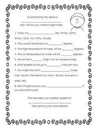 Meteorologist Script Weather Words Weather Vocabulary Words Weather Vocabulary