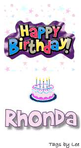 At happybirthdaystar.com find thousands of happy birthday categorized into thousands of categories. Happy Birthday Rhonda Bootsykay South Bay Riders
