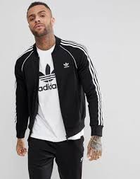 Adidas Black And White Jacket Mens Adidas Originals Adicolor Track Jacket In Black Cw1256 Adidas Outfit Men Adidas Jacket Outfit Adidas Originals Jacket